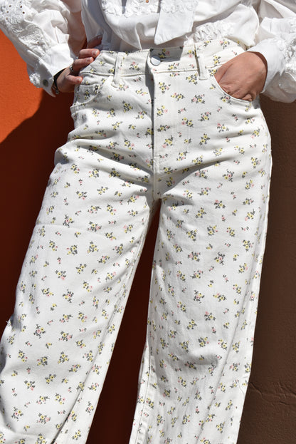 Jeans Donna Bianchi con Micro Fiori