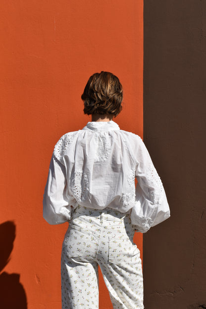 Jeans Donna Bianchi con Micro Fiori